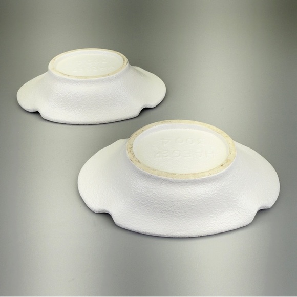 Haeger Textured White Ceramic Candle Holders - Picture 7 of 8